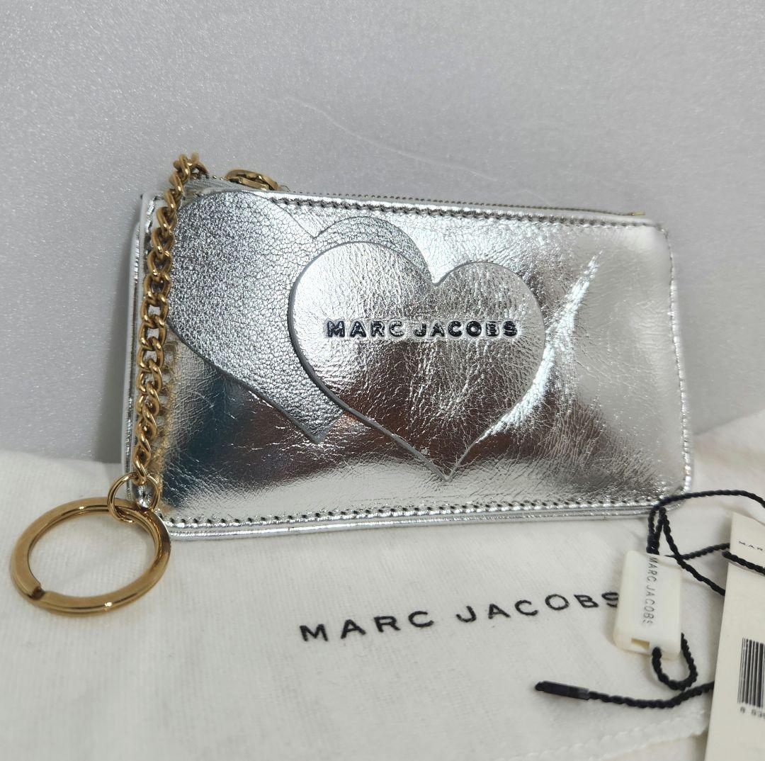 レア 新品 MARC JACOBS ケース キーリング付きポーチ シルバー