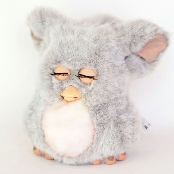 稼働品】ファービー2 クラウディピーチ ブルー目 ドイツ語 2005