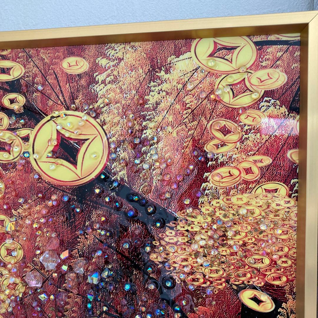 秋の風景 水晶アートパネル 絵画