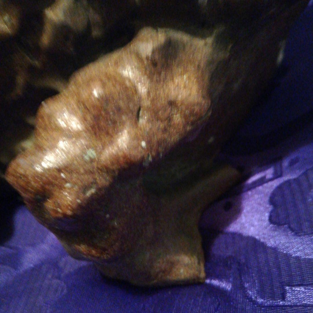 ガマガエル稀少大珍品レア手練り細密造形美術旧家蔵出全長約４０センチ陶磁器製時代品