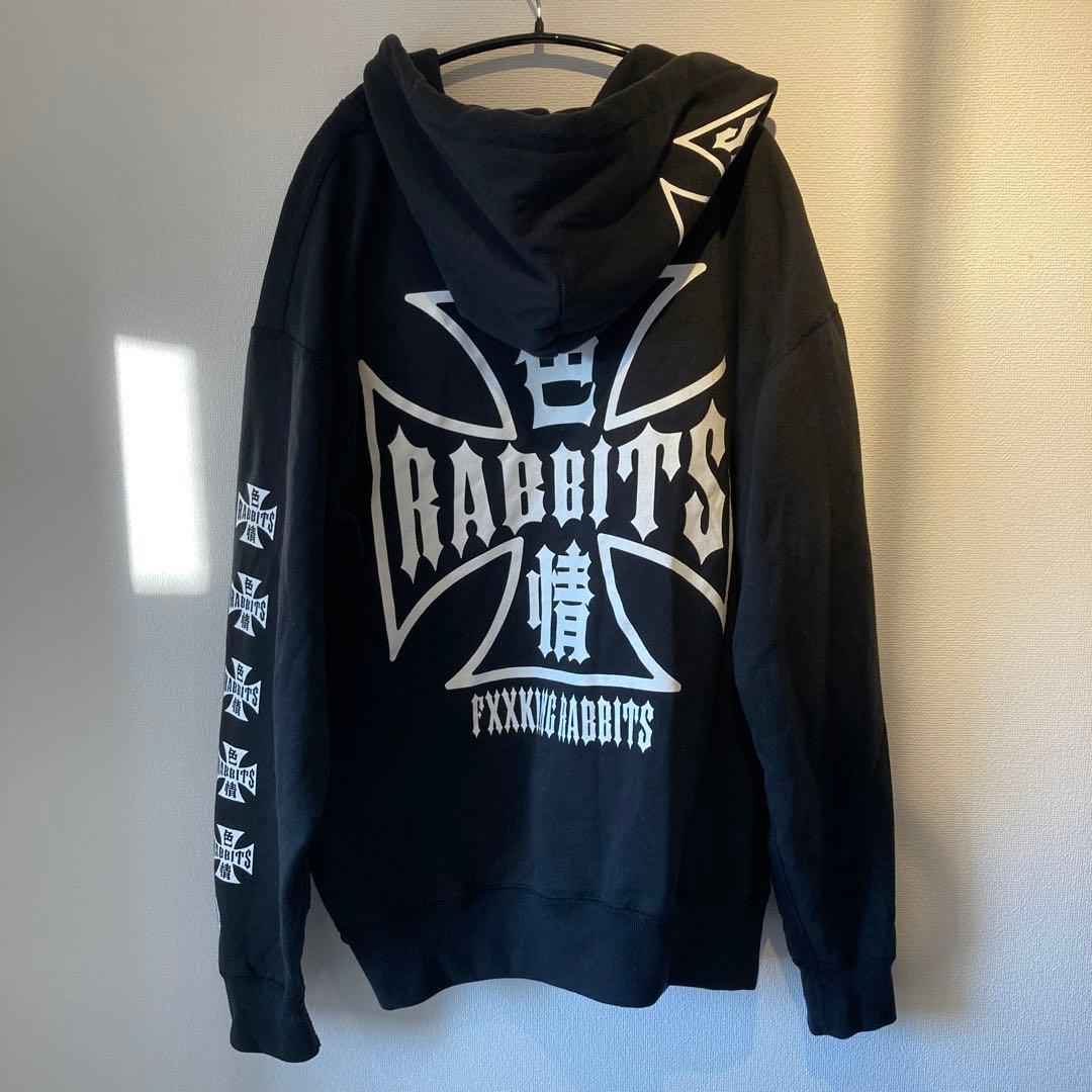 fr2 即完売 色情RABBITS Zip-up パーカー ウエストコースト