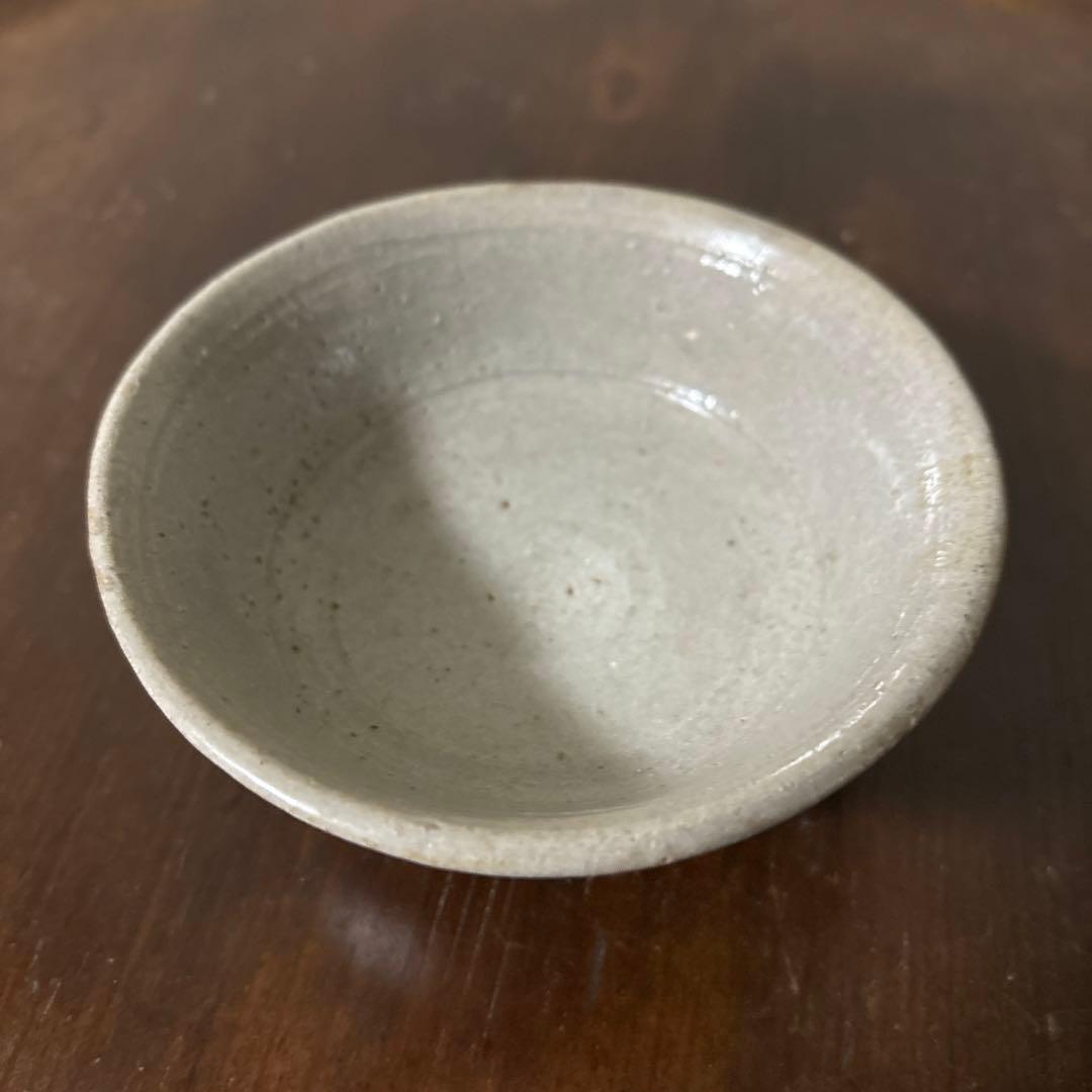 李朝 小服茶碗 大盃 堅手 白磁 酒器 韓国骨董 ぐい呑み