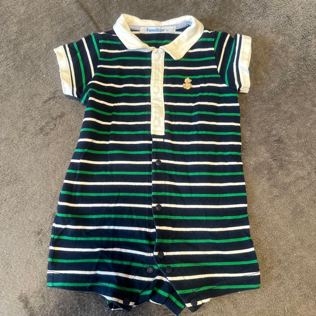 お値下げしました！familiar ネイビー チェック ラルフローレン　セット