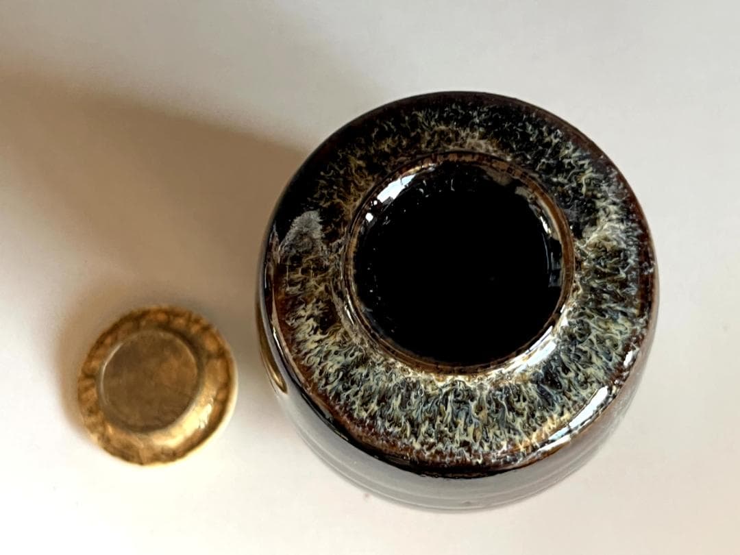 茶入□肩衝 桶谷定一作 洛東 仕覆付 共箱 お茶道具