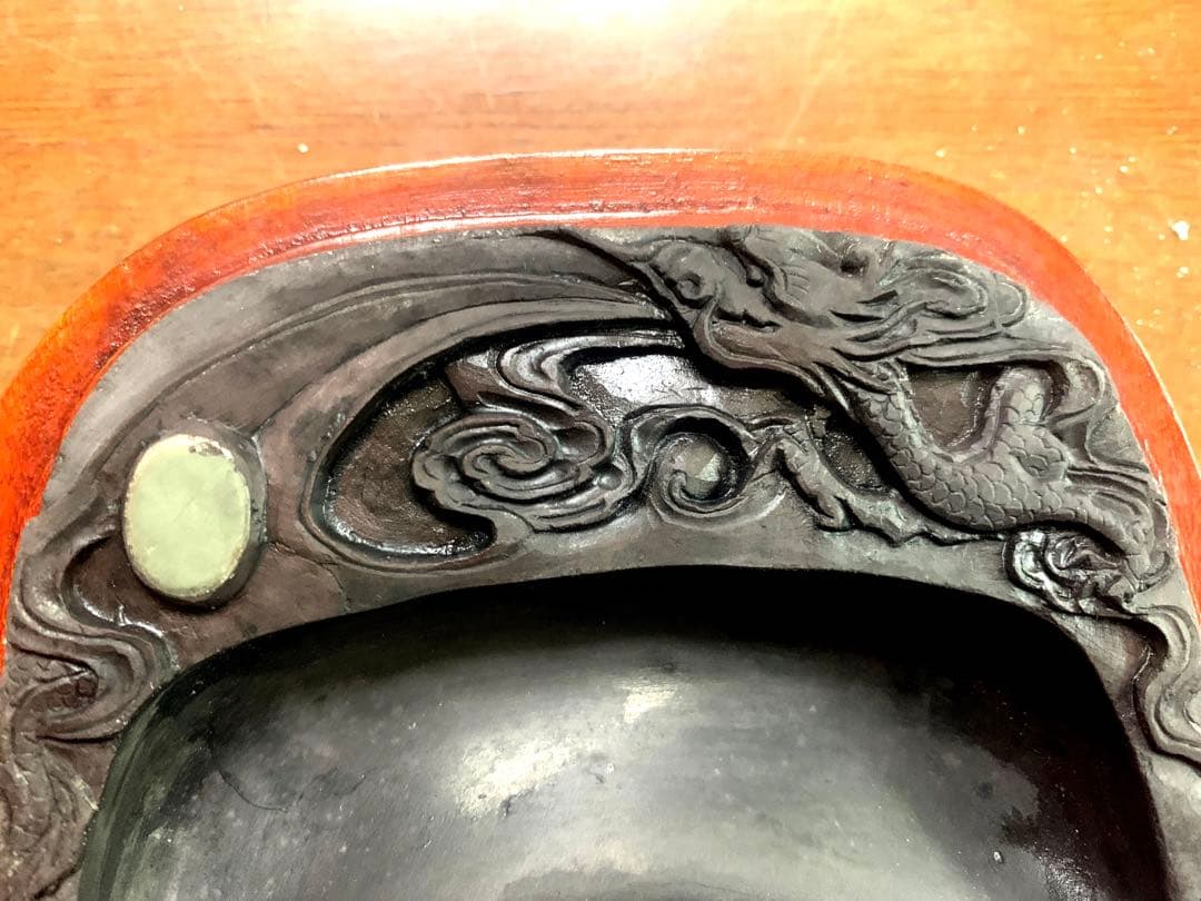 美品】 端渓硯 眼柱石眼 石紋 龍雲彫刻 中国四大名硯 - メルカリ