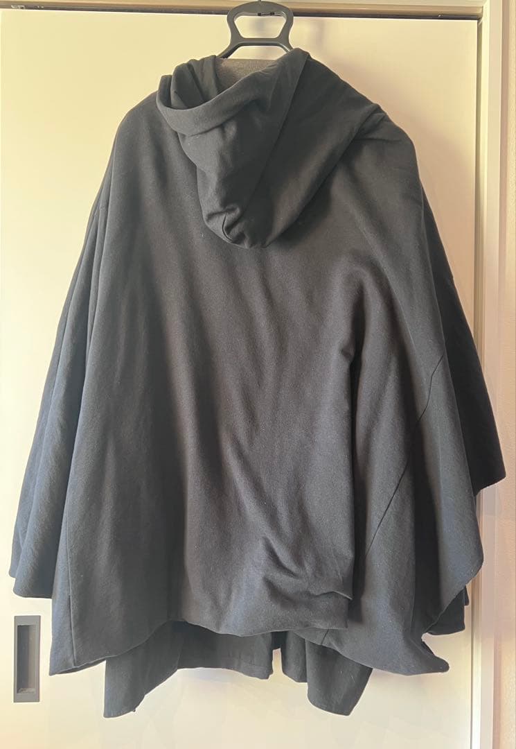 Ground Y フード付きブラックオーバーサイズコート