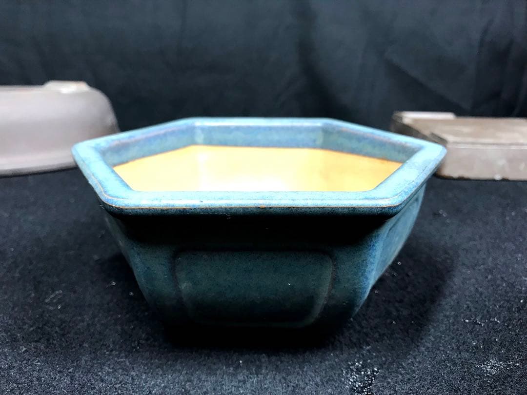 盆栽鉢　植木鉢　山野草鉢　観葉植物　園芸　ミニ盆栽鉢各種　落款あり 8個まとめて