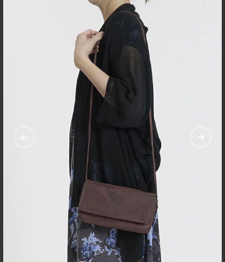 パドカレ　ハンドムラ染めレザーポーチバッグ