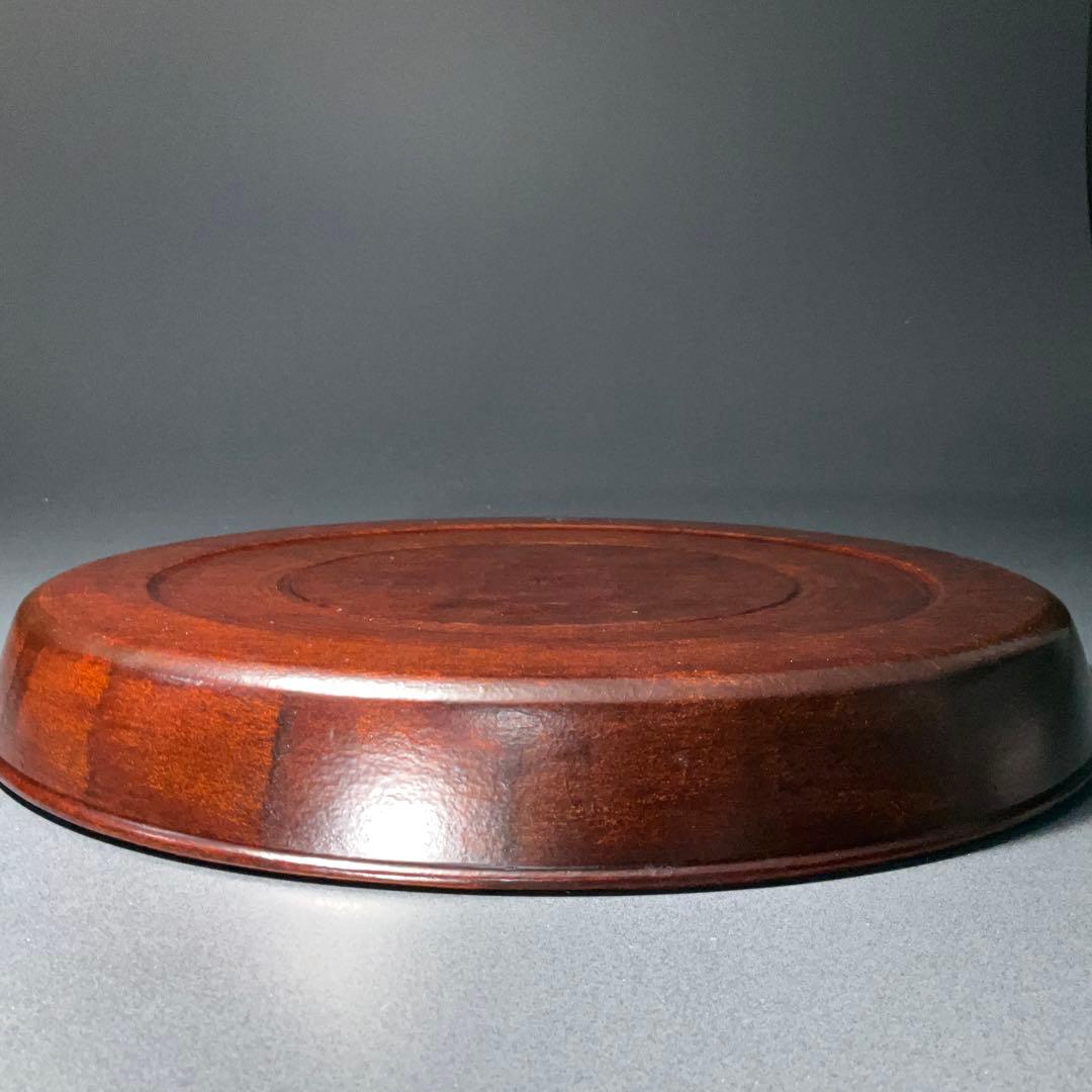 漆塗 丸盆 人間国宝・増村紀一郎 共箱 R1274A