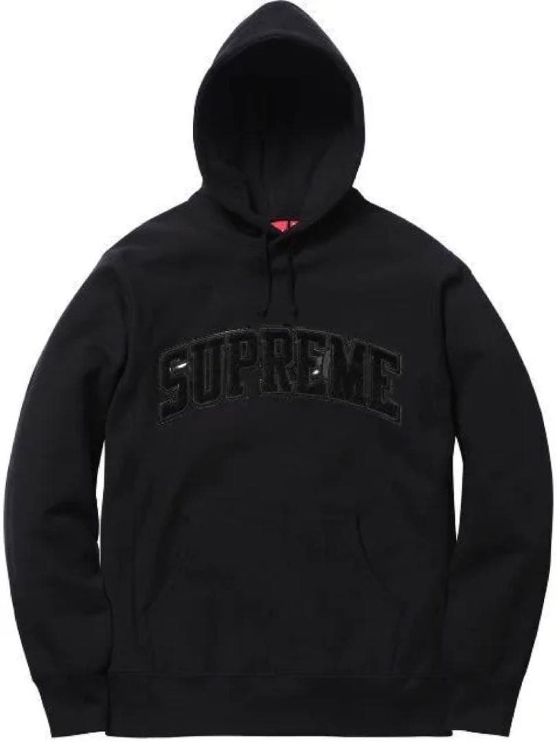 トップス Patent Leather Arc Logo HoodedSweatshirt