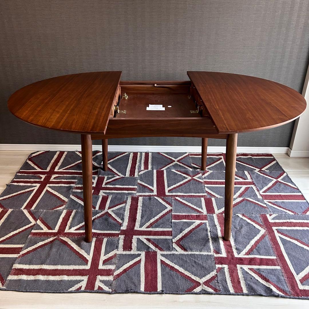 【美品】ウニコ ブレナ エクステンションテーブル Φ1100 伸縮式 24年製