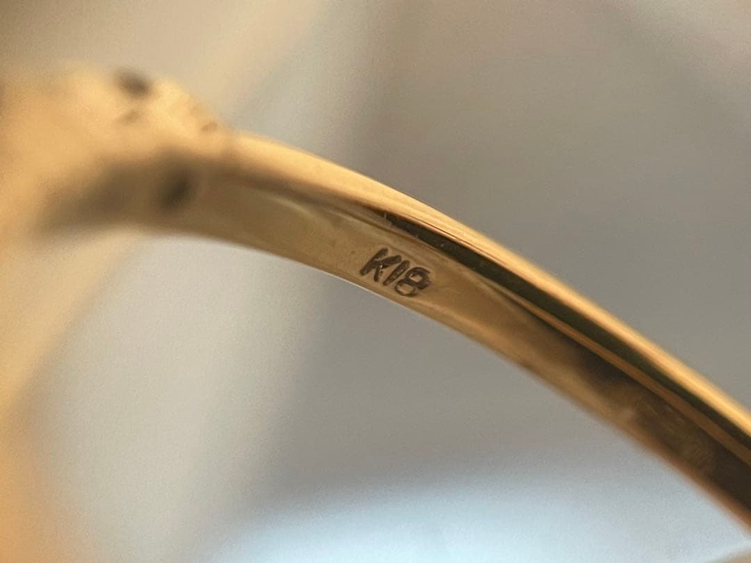 ハーフエタニティ K18 ダイヤゴールド リング 13号