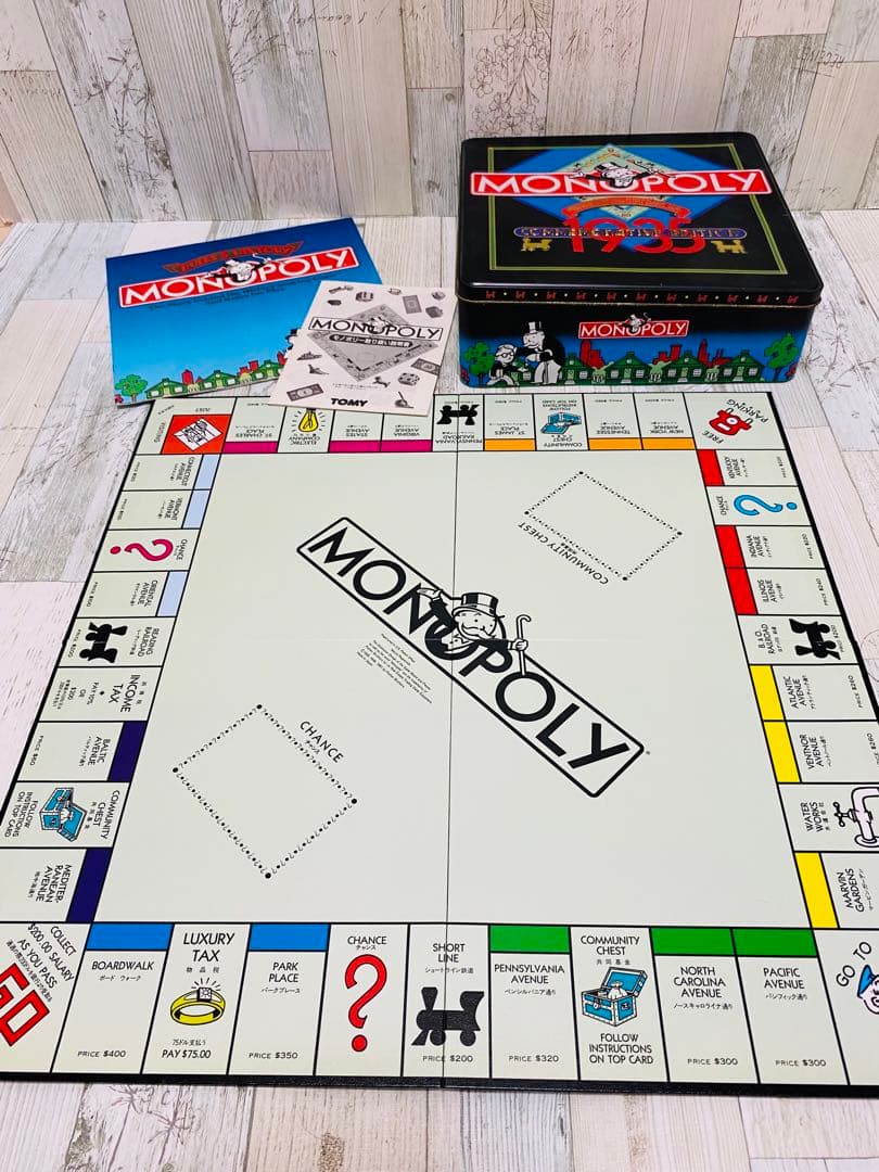 【希少】モノポリー　1935年 記念版　復刻版　限定版　缶入り コレクション