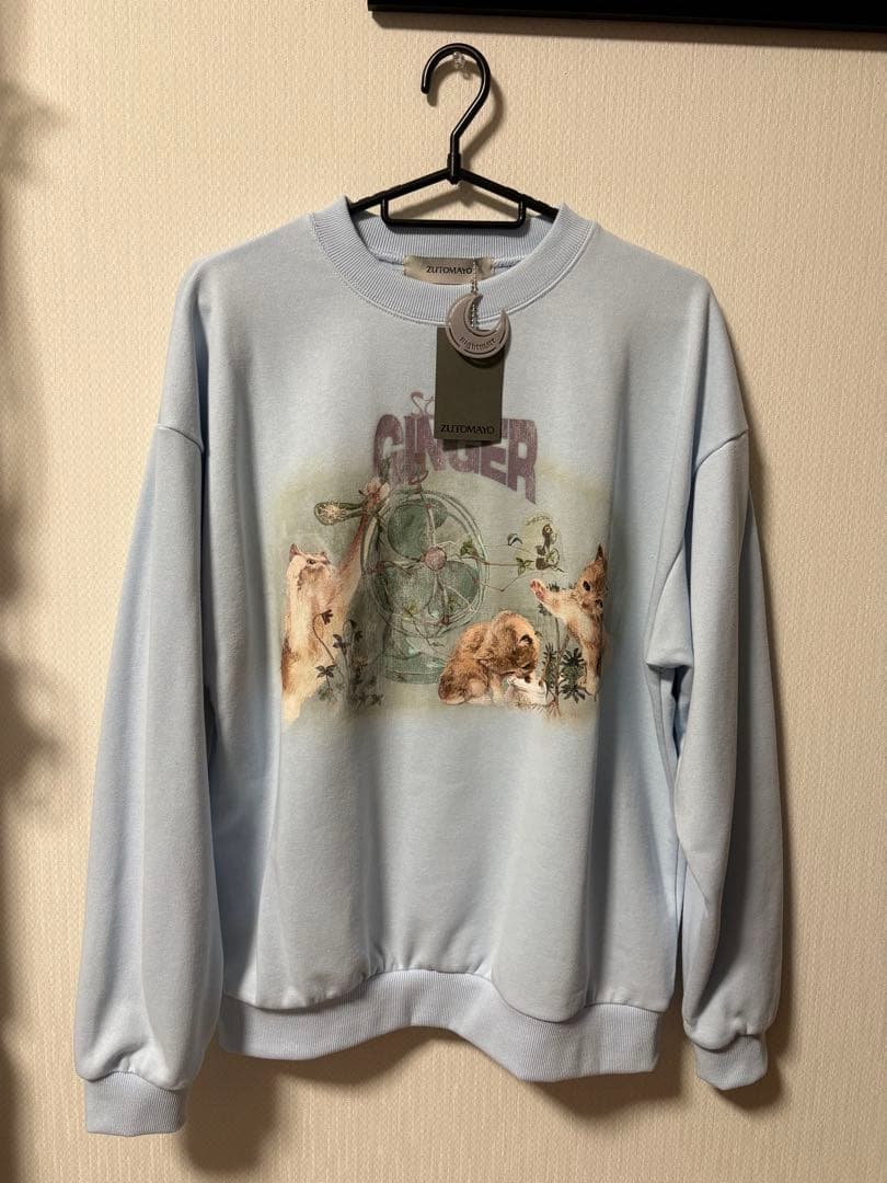 ずとまよジンジャーストリングスヴィンテージ トレーナー（Milky Blue