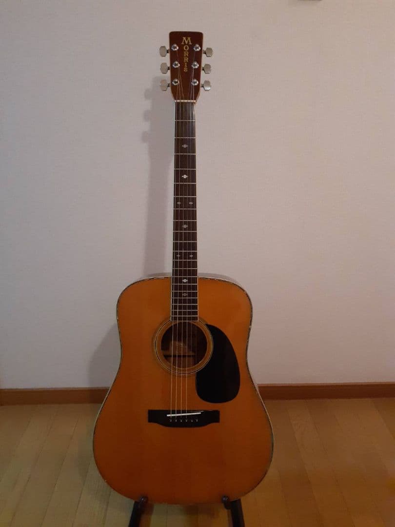 縦ロゴ Morris W-40 エレアコ仕様 ギター ハードケース付 弦交換済 W-40