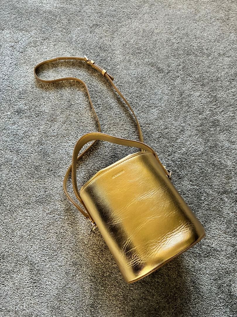 JIL SANDER バケツバッグ ジルサンダー ゴールド2way