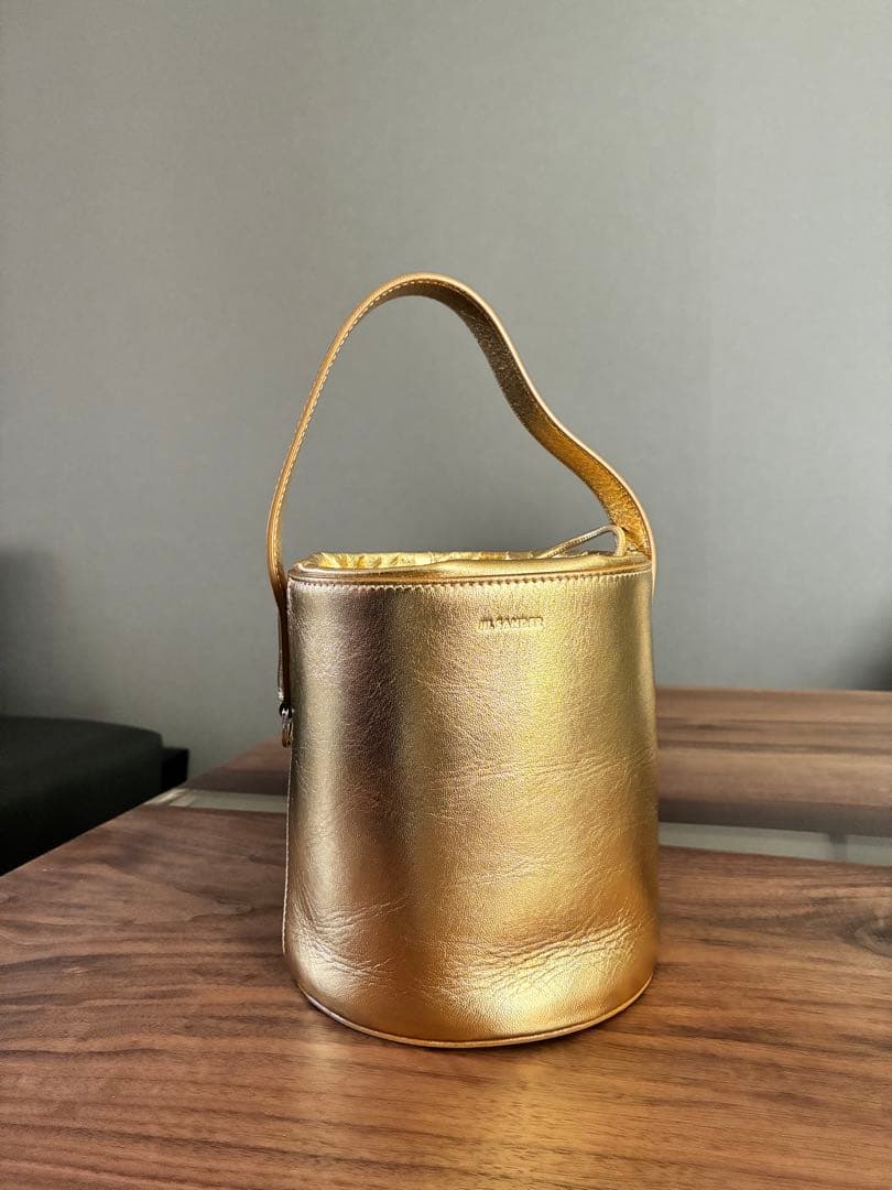 JIL SANDER バケツバッグ ジルサンダー ゴールド2way