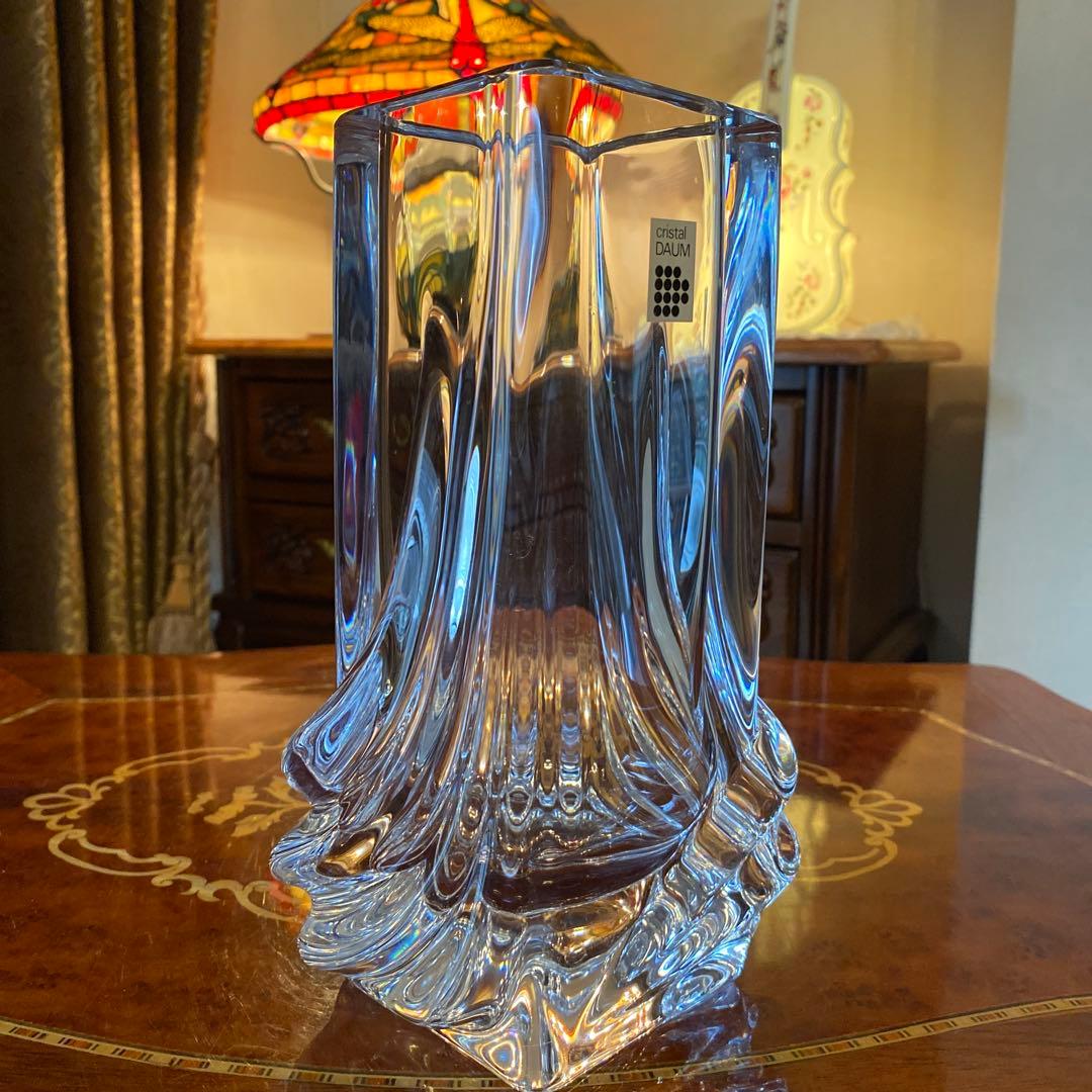 ドームフランス Daum France クリスタル 花瓶 フラワー ベース レア