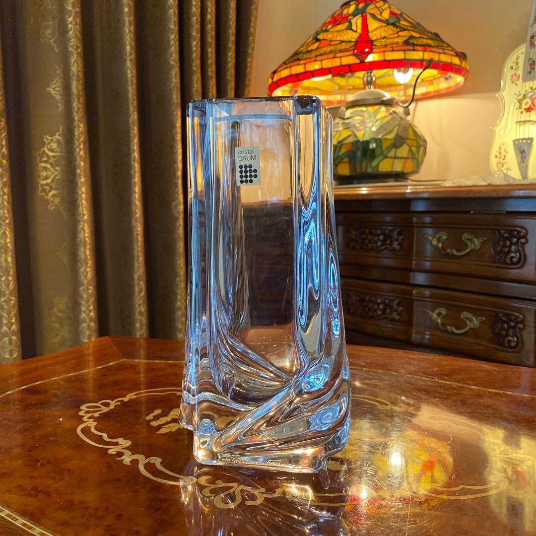 ドームフランス Daum France クリスタル 花瓶 フラワー ベース レア