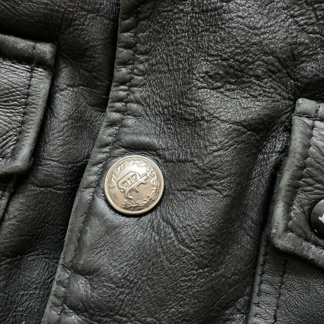 70's KALE UNIFORMS ポリスマンジャケット レザージャケット - メルカリ