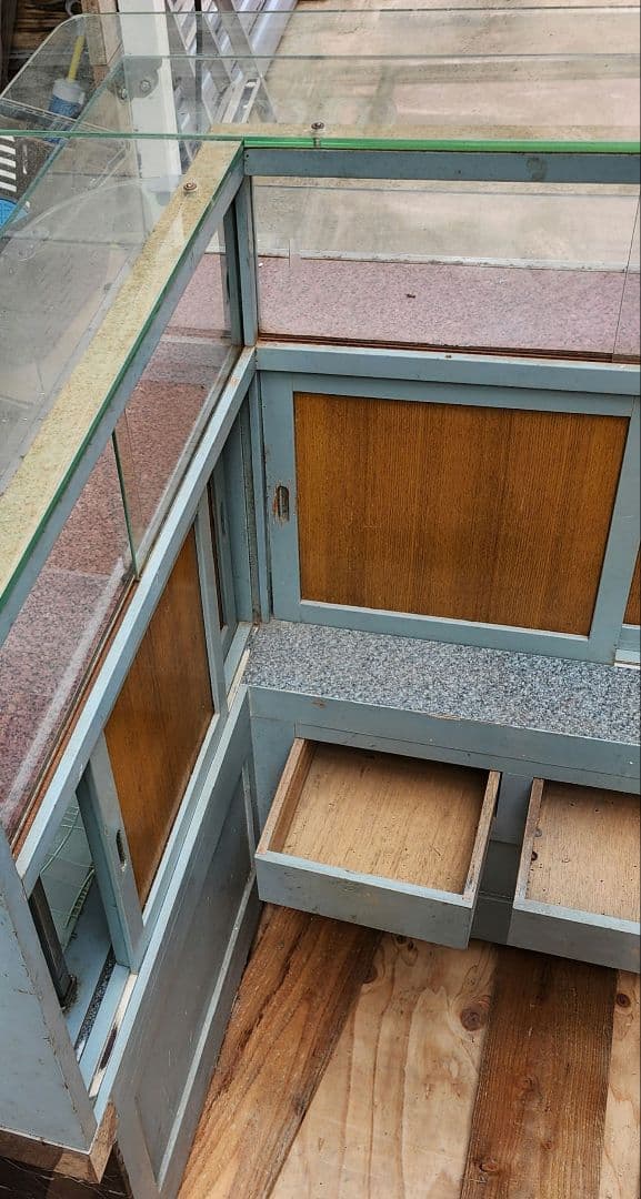 ショーケース L字 Rガラス タバコ屋ガラスケース