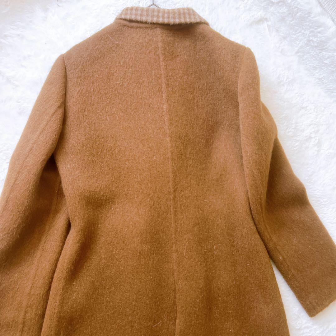 PIACENZA ピアチェンツァアルパカ Aライン ロングコート キャメル色