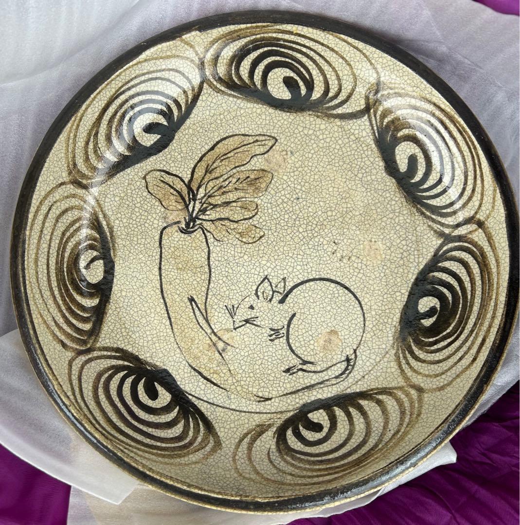 中国美術 古玩 粉彩蝶々蜻蛉紋樣皿