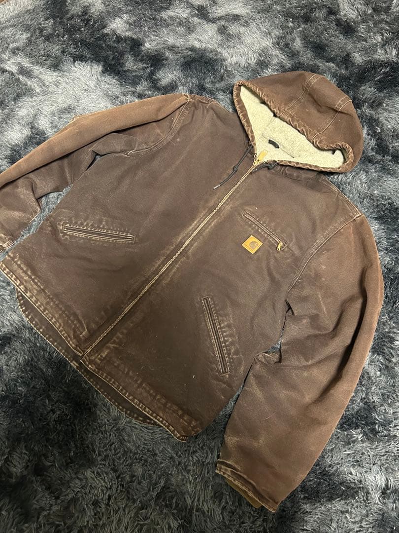Carhartt アクティブジャケット ブラックグレー ダック地 古着