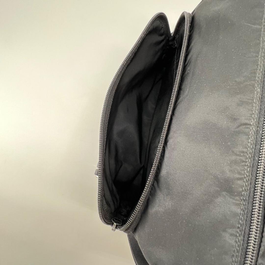 12460✨プラダ ショルダーバッグ ナイロン ダブルベルト 三角ロゴ 黒