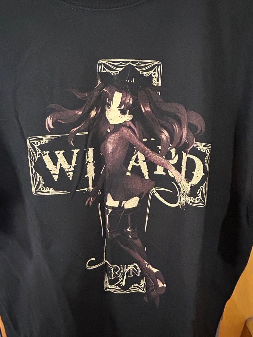 Fate 遠坂凛 ウィザード Tシャツ Lサイズ 黒