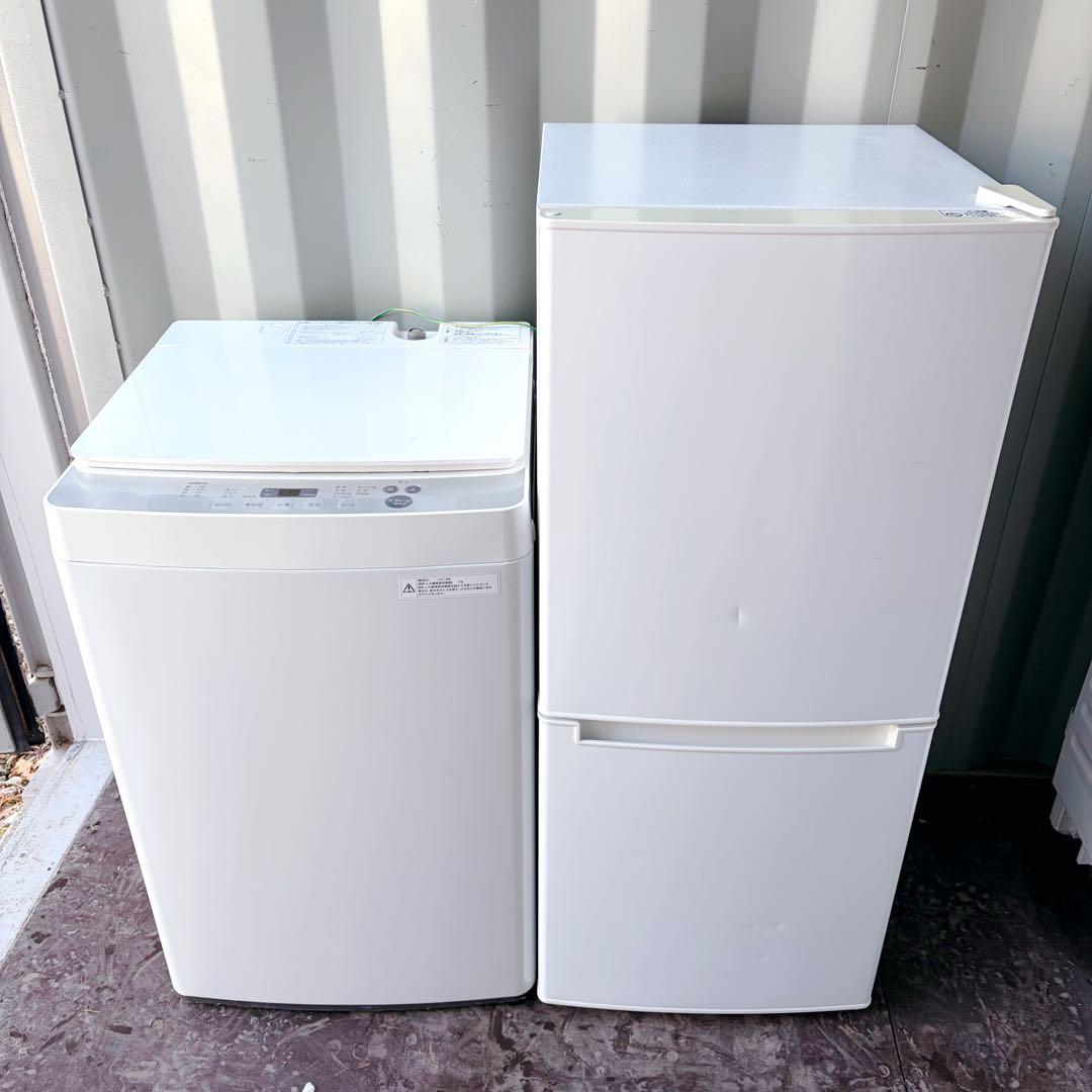 93運搬取付無料！ホワイト冷蔵庫・洗濯機2点セット！完動品超美品！シンプルでいい