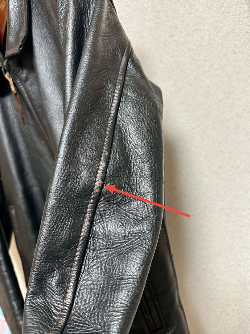 STANDARD MOTORCYCLE LEATHERS 38 茶芯ブラック