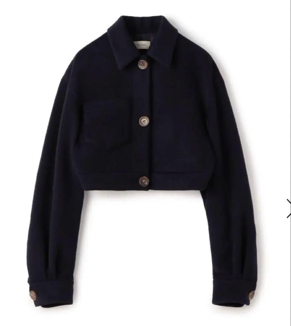 デプレ キッドモヘヤミニシャギー チェスターコート ネイビー最 安値