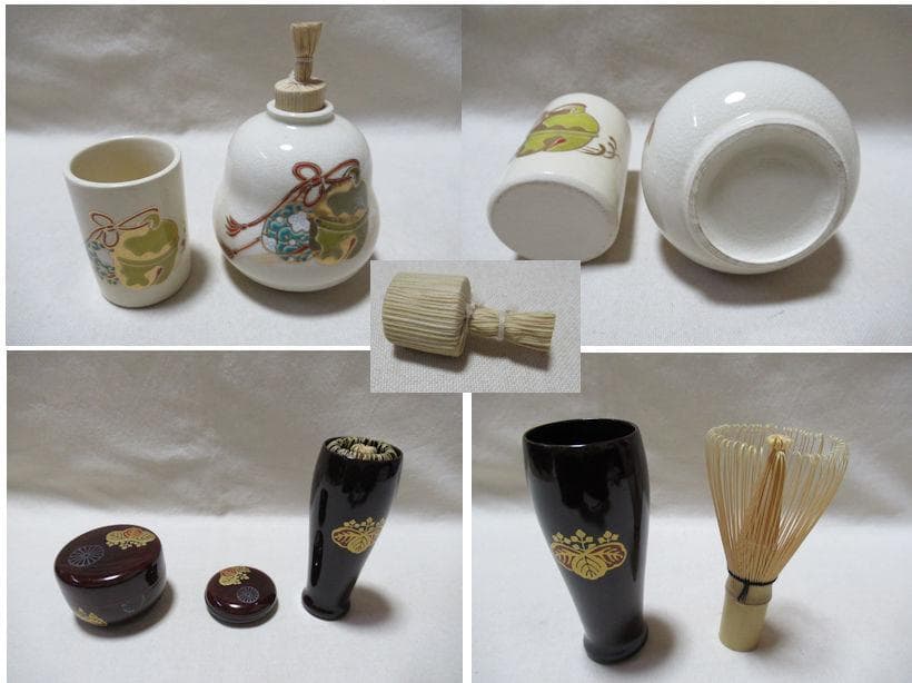 茶道具 桑製茶箱セット 中の道具揃い