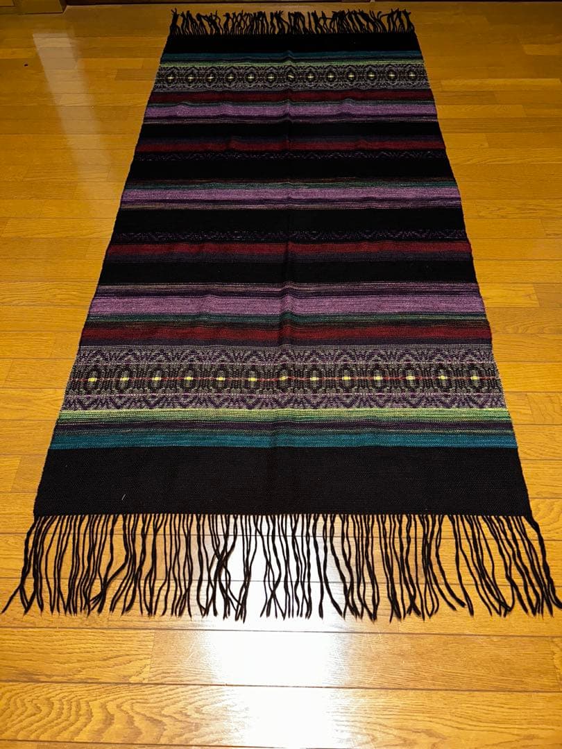 美品希少品 北海道旭川優佳良織手織り毛100% 特大ストール約180X90