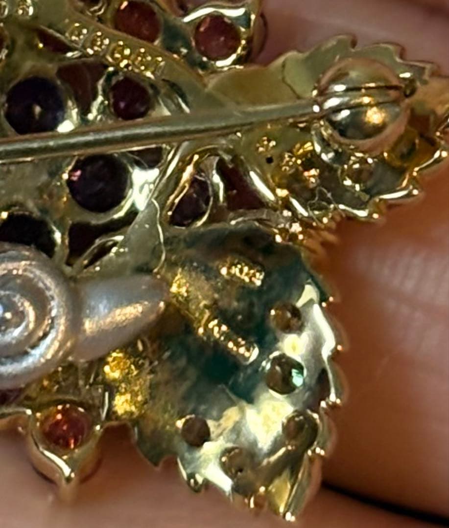 K18YGWG マルチカラー ブローチ 新品未使用