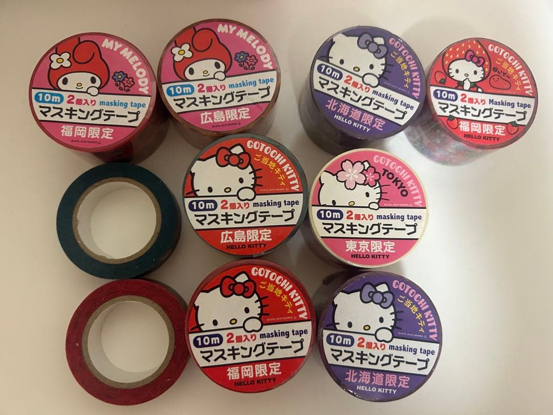 ご当地キティ　サンリオ　マスキングテープ　まとめ売り