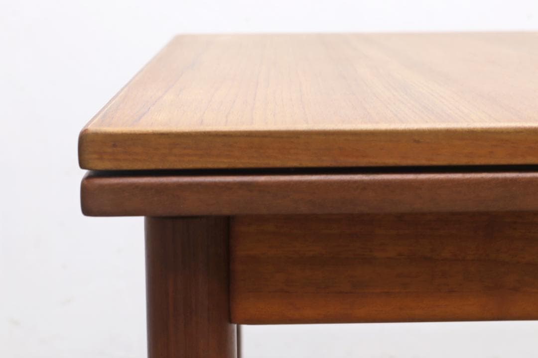 ヴィンテージ チーク材 エクステンション ダイニングテーブル ドローリーフ