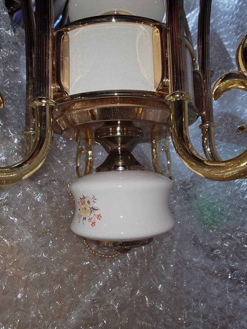 フラワーモチーフ 6灯シャンデリア風シーリングライト