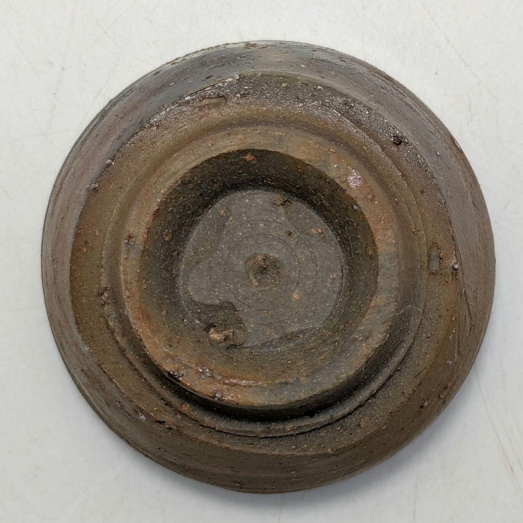 備前市無形文化財 三代藤原楽山（藤原謙） 備前焼 ぐい呑 共箱共布栞