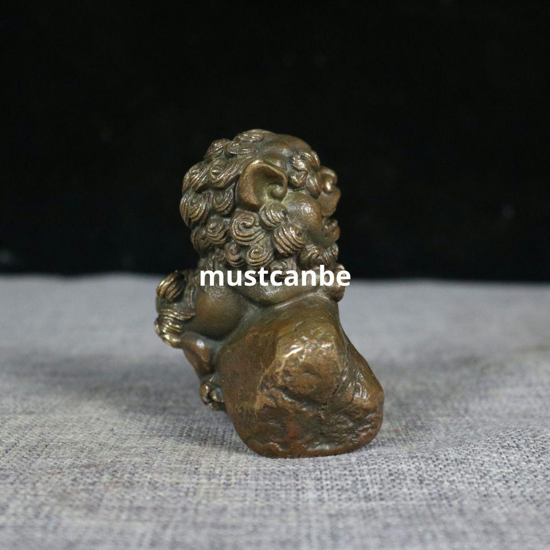 銅器 獅子 客間 玄関 店 装飾 茶道茶寵 工芸品 置物 寓意美しいです