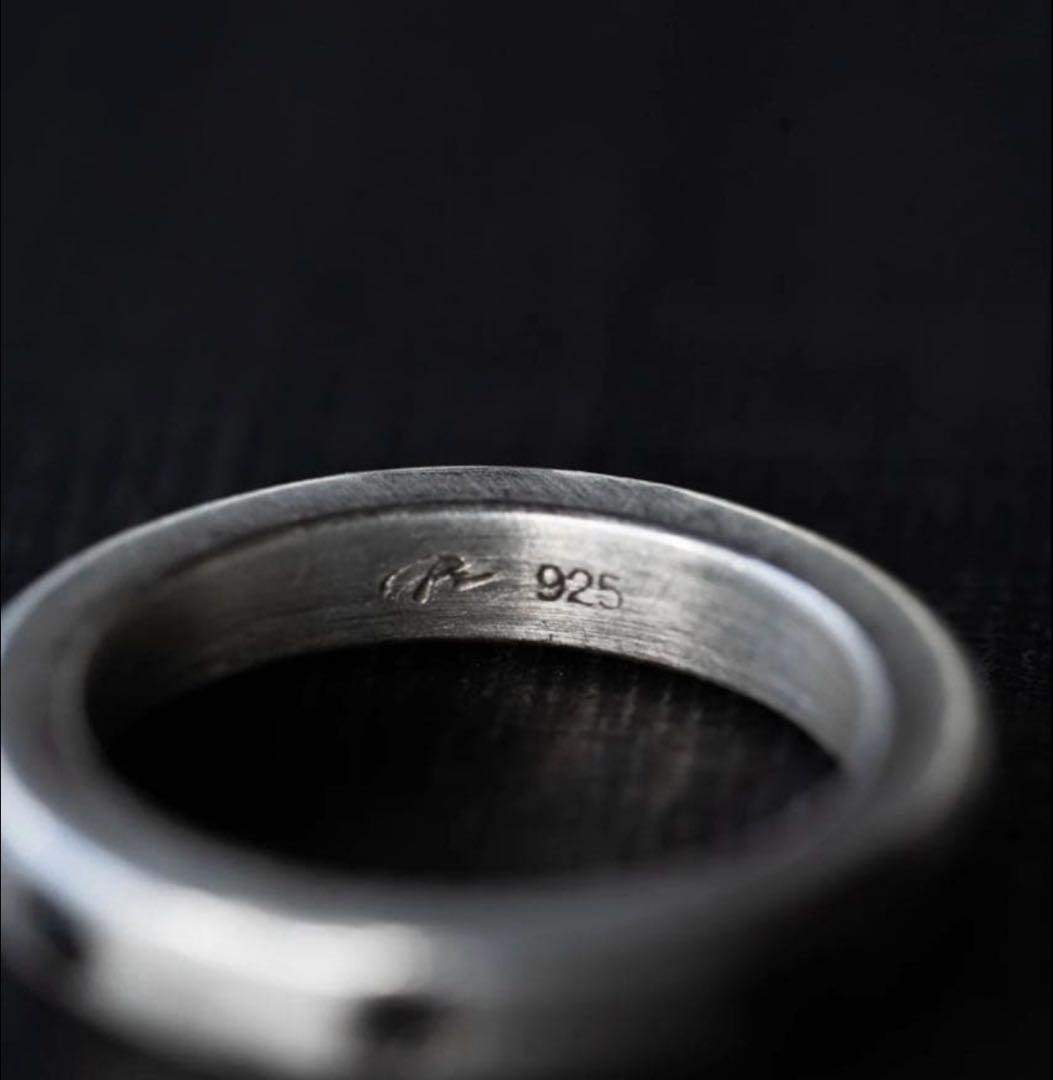 【PRY】シルバーリング ブラックアクセント シュウト アンティーク