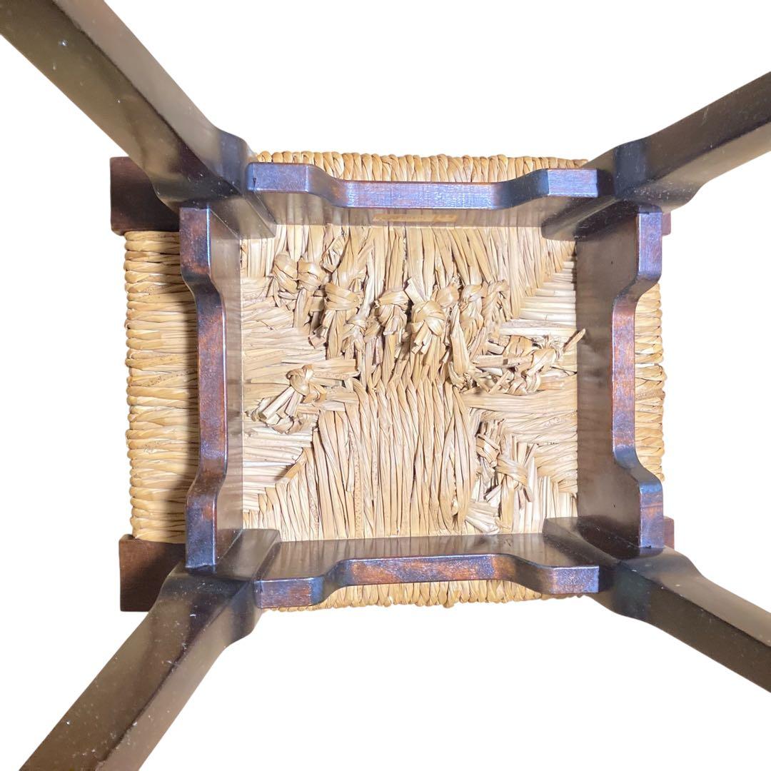 松本民芸家具 #514型 ラッシスツール② ミズメザクラ 水目桜 藺草 伝統工芸