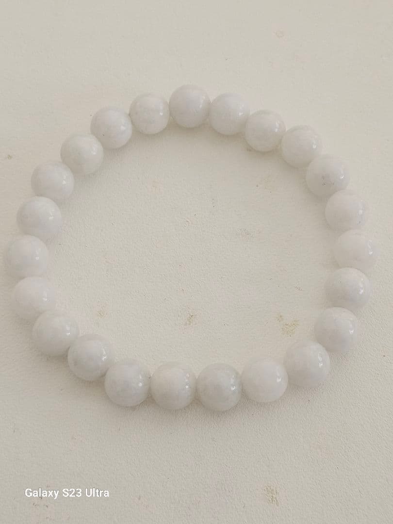 糸魚川翡翠氷種８mm２３玉ブレスレット