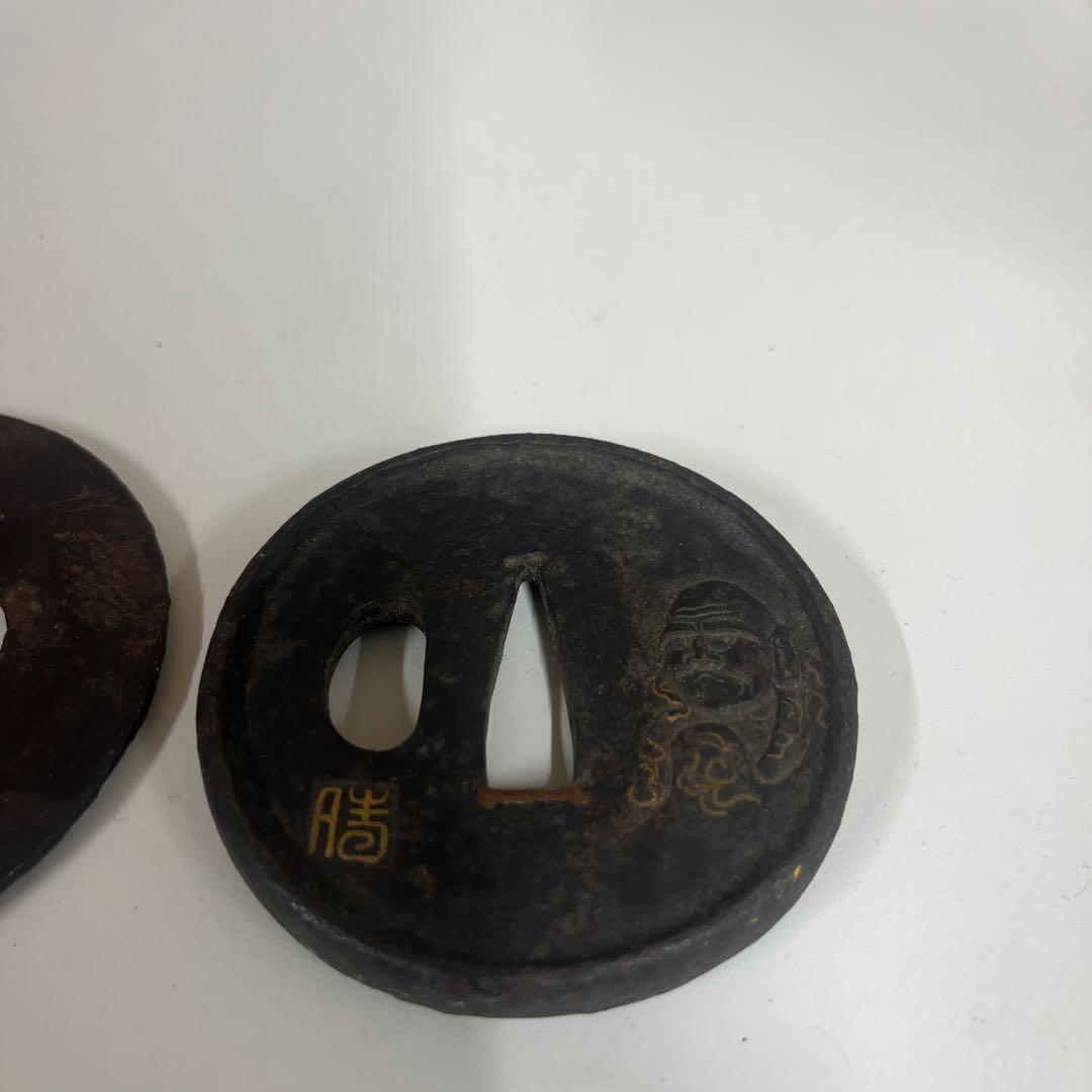 【刀装具】アンティーク鍔3点セット　時代物