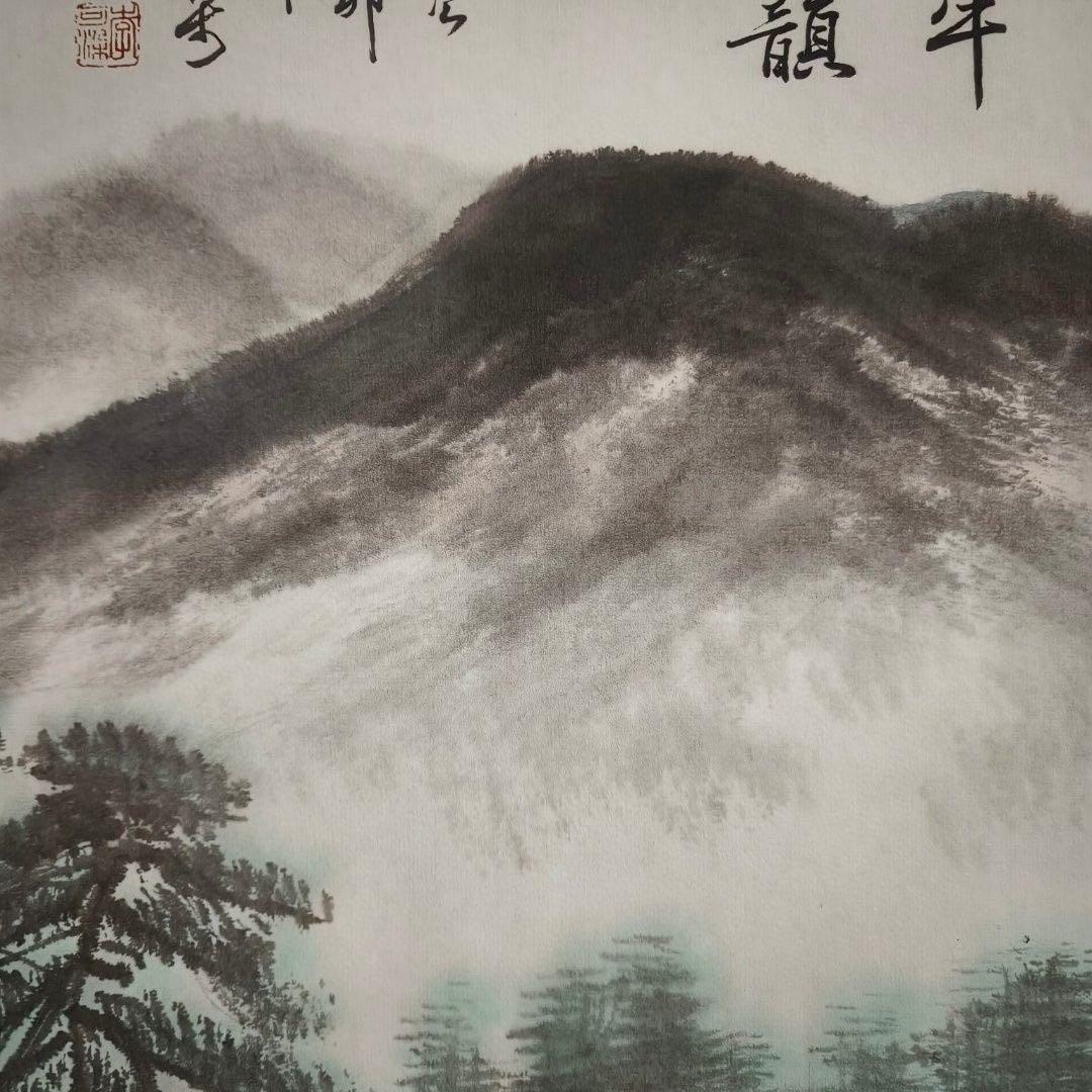 【中堂掛軸】李可染 五牛図　紙本／鑑賞用作品　客間・和室装飾に最適