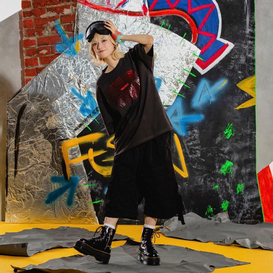 バウンディvaundyツアーグッズFUSION黒赤tシャツ　Mサイズ ブラック