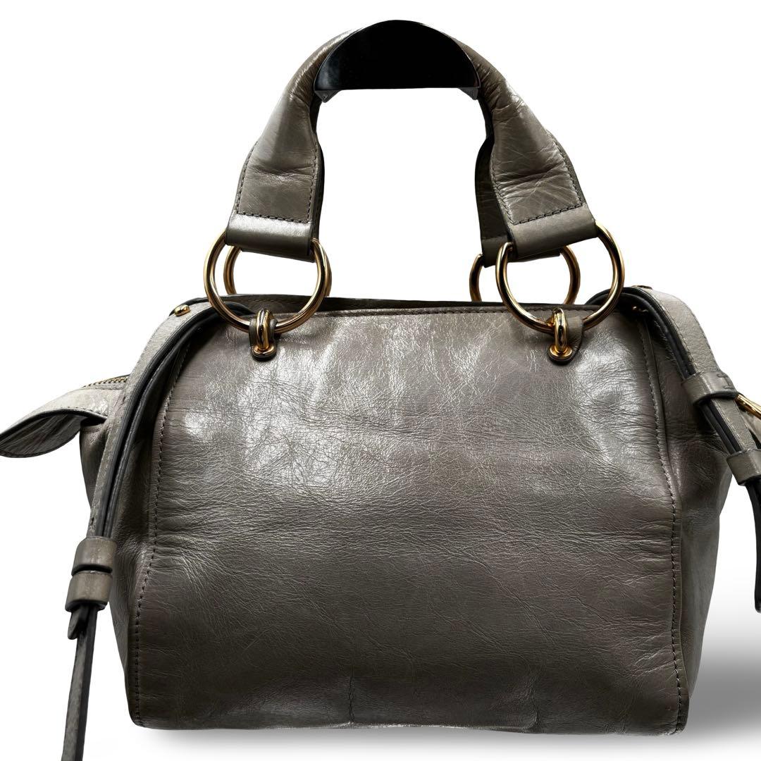 【ヴィンテージ】シーバイクロエ　2way ショルダーバッグ　ハンド　ロゴ金具