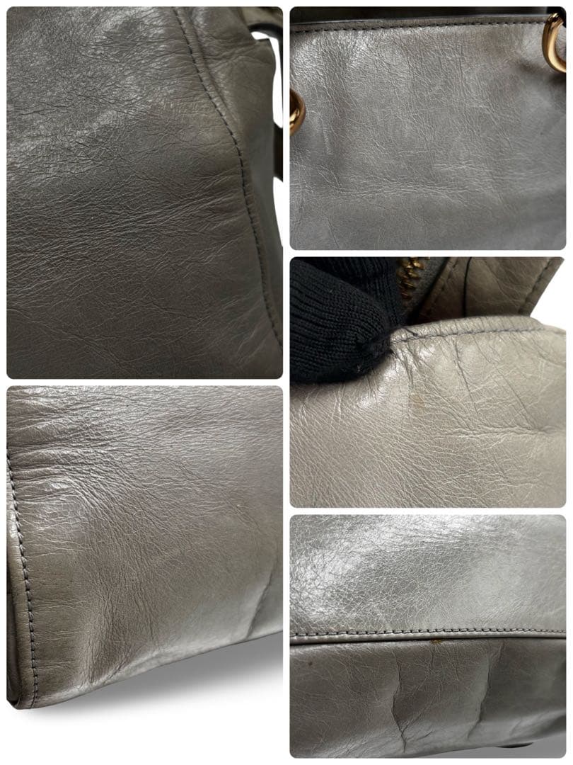 【ヴィンテージ】シーバイクロエ　2way ショルダーバッグ　ハンド　ロゴ金具