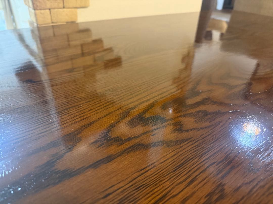 【美品即決のみ】IDC大塚家具ダークブラウン 木製 ダイニングテーブル